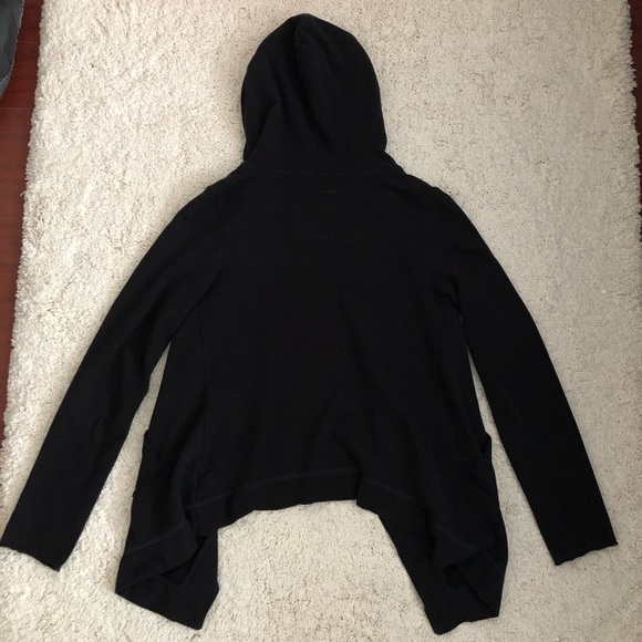 Aeropostale Black Hooded Cardigan Size S - Picture 2 of 6